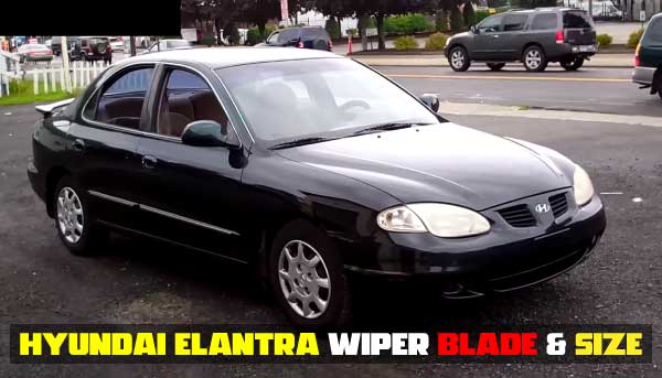 2000 Hyundai Elantra Wiper Blade Size Table