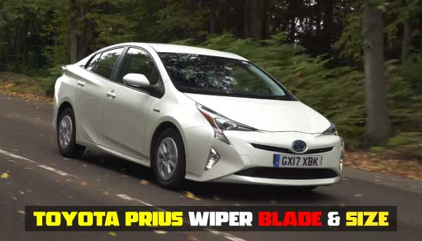 2017 Toyota Prius Wiper Blade Size Table