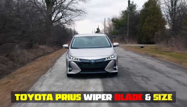 2020 Toyota Prius Wiper Blade Size Table