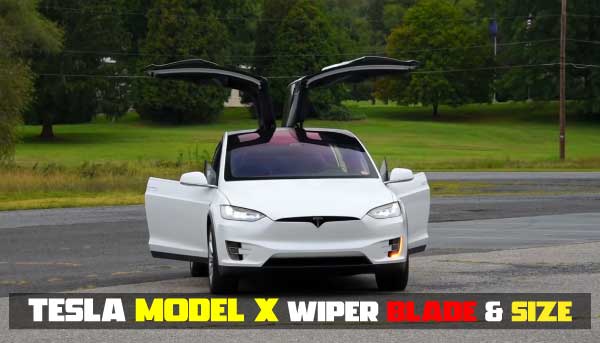 2020 Tesla Model X Wiper Blade Size Table